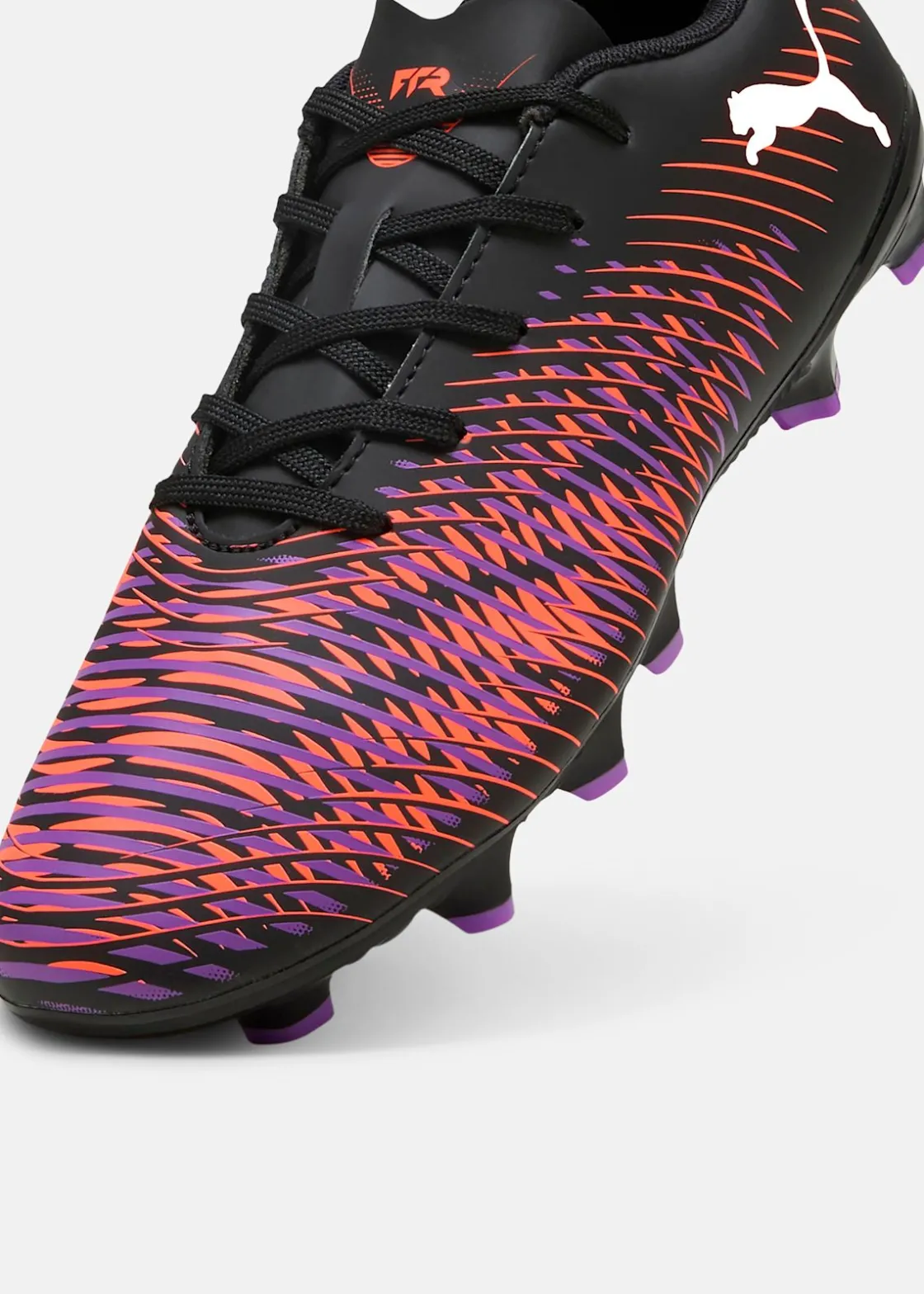 Clearance Puma FUTURE 8 PLAY FG/AG Jr PUMA Black-PUMA White-Glowing Red