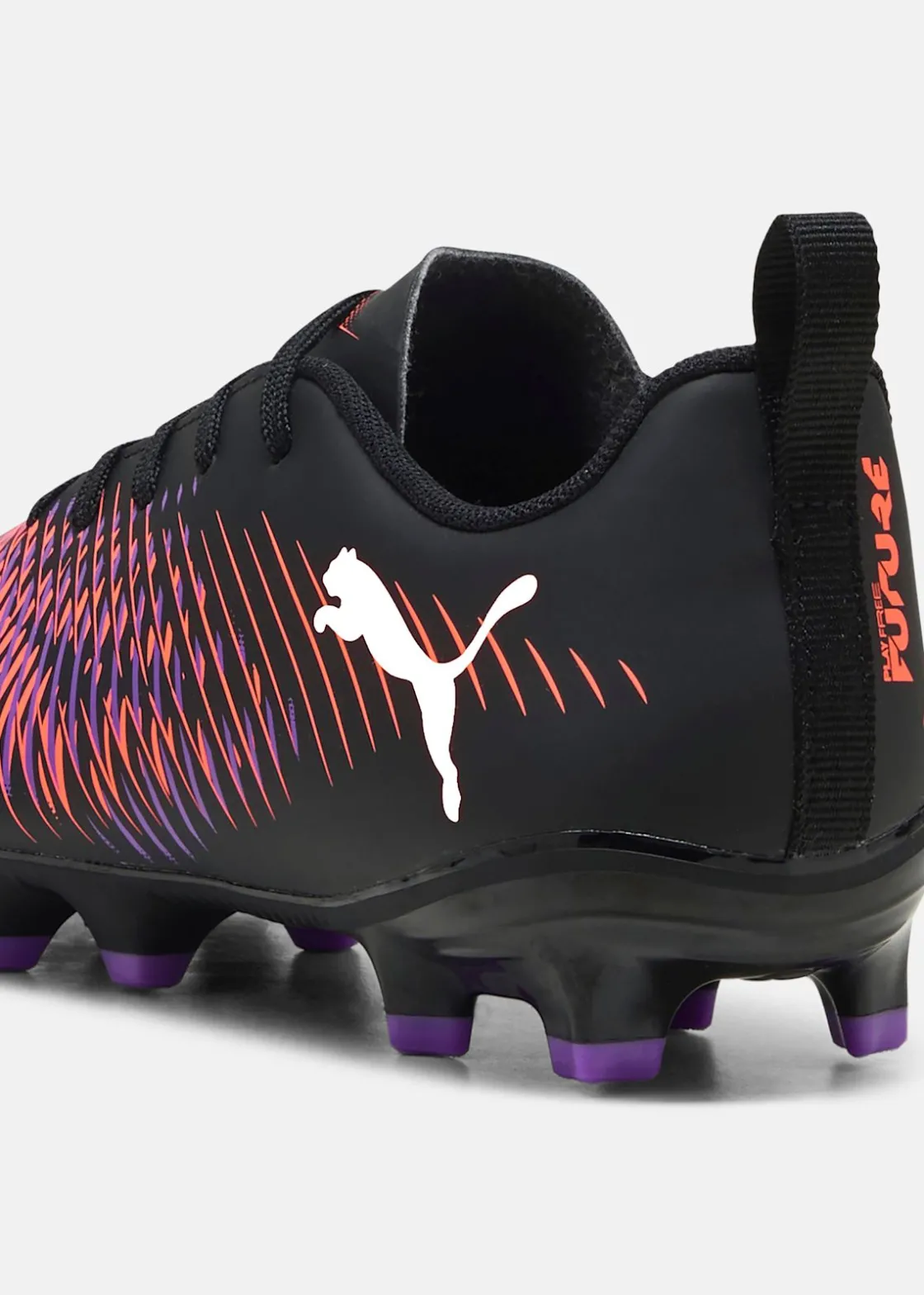 Clearance Puma FUTURE 8 PLAY FG/AG Jr PUMA Black-PUMA White-Glowing Red