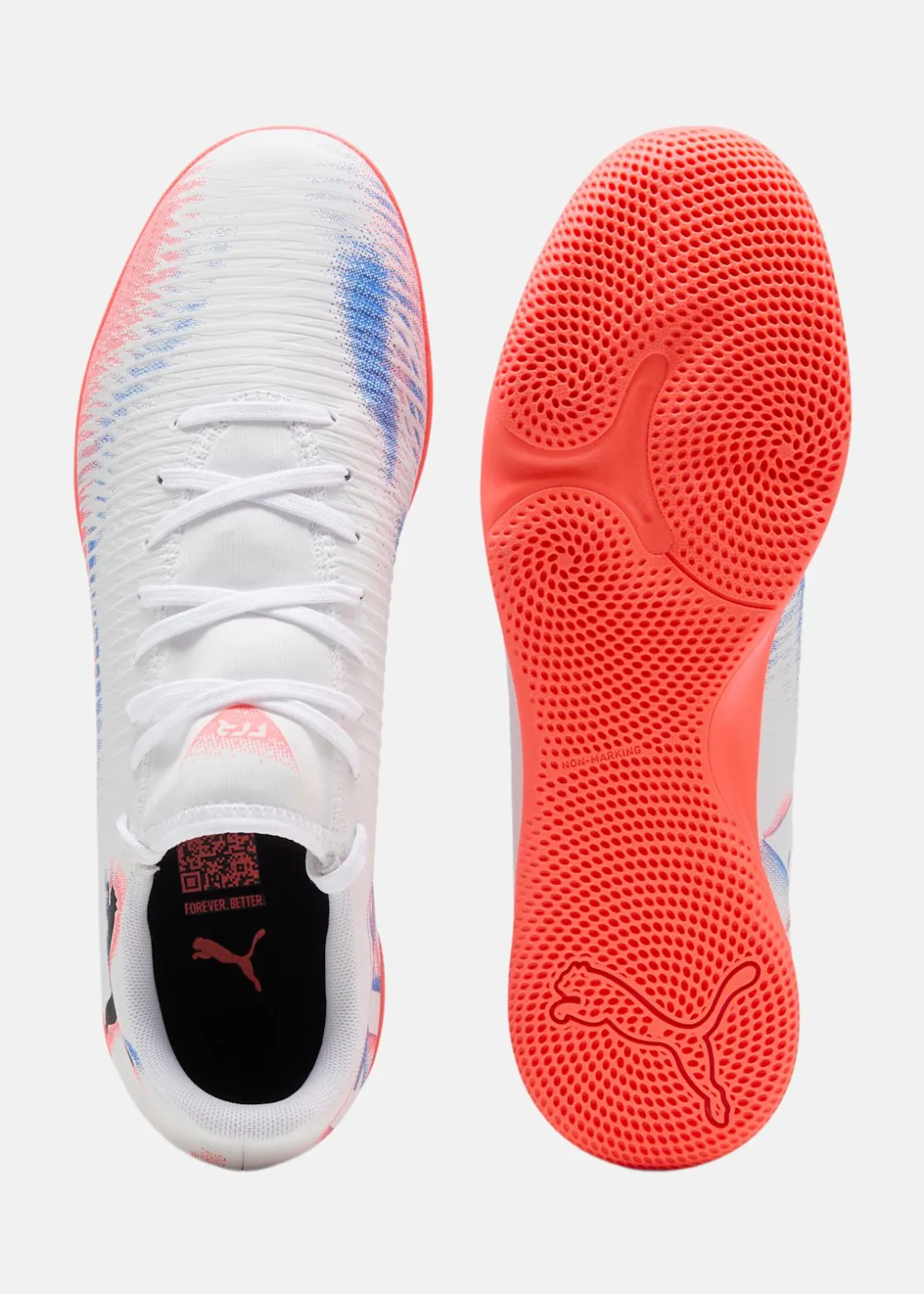 New Puma FUTURE 8 PLAY IT PUMA White-PUMA Black-Glowing Red