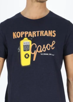 Sale Koppartrans Gasoline Tee Navy Melange
