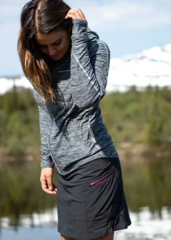 Clearance Swedemount Glittertind Skirt W Black/Burgundy