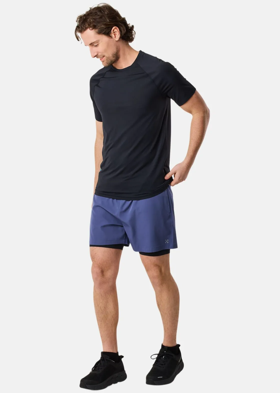Hot X-trail Gym 2-in 1 Shorts Dusty Blue