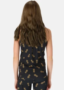 New Swedemount Gym Singlet JR Black Golden Pineapple