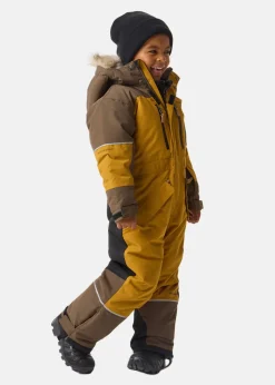 Sale Swedemount Hafjell Winter Overall JR Golden Yellow/Walnut Brown