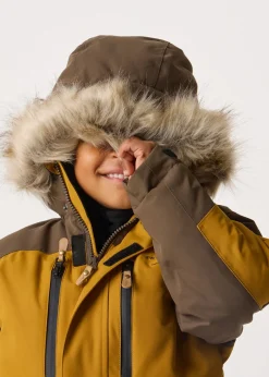 Sale Swedemount Hafjell Winter Overall JR Golden Yellow/Walnut Brown