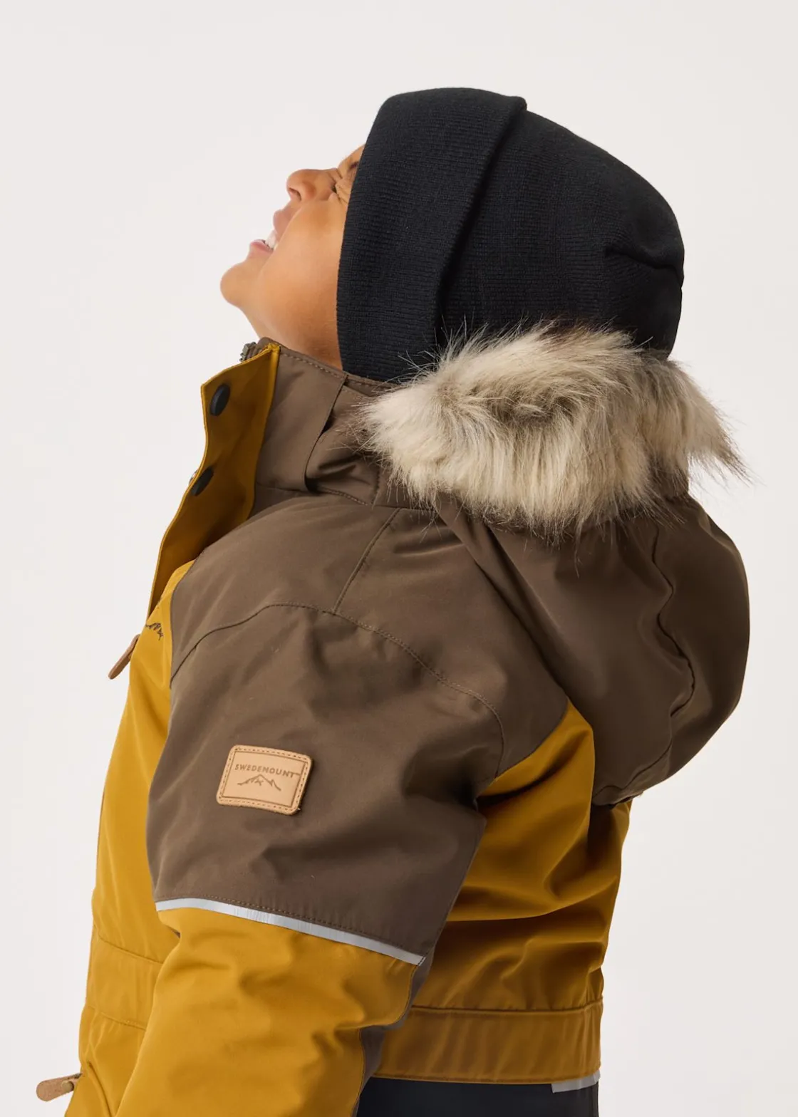 Sale Swedemount Hafjell Winter Overall JR Golden Yellow/Walnut Brown
