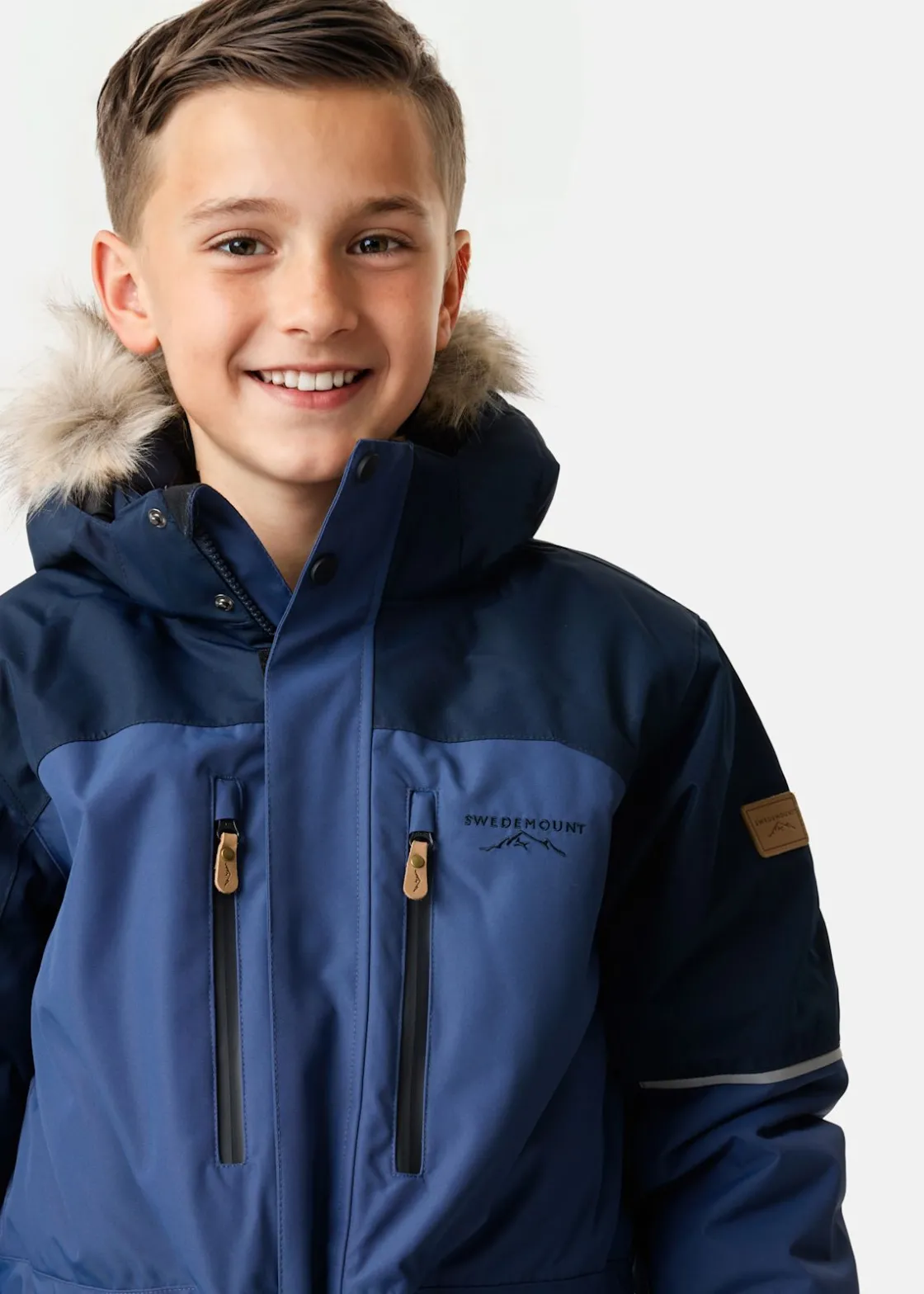 Clearance Swedemount Hafjell Winter Overall JR Navy/Steel Blue