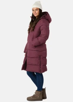 Seaside Hampton Puffy Parka W Dusty Maroon