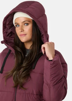 Seaside Hampton Puffy Parka W Dusty Maroon