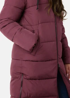 Seaside Hampton Puffy Parka W Dusty Maroon