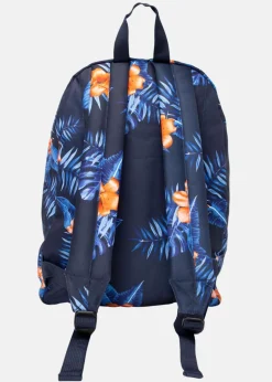 Hot Blount & Pool Hawaii Backpack Navy Orange Flower