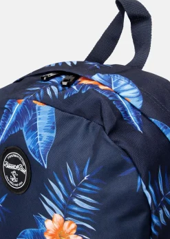 Hot Blount & Pool Hawaii Backpack Navy Orange Flower