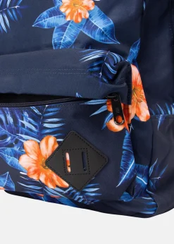 Hot Blount & Pool Hawaii Backpack Navy Orange Flower