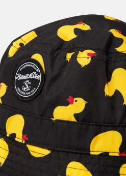New Blount & Pool Hawaii Bucket Hat JR Black Yellow Duck