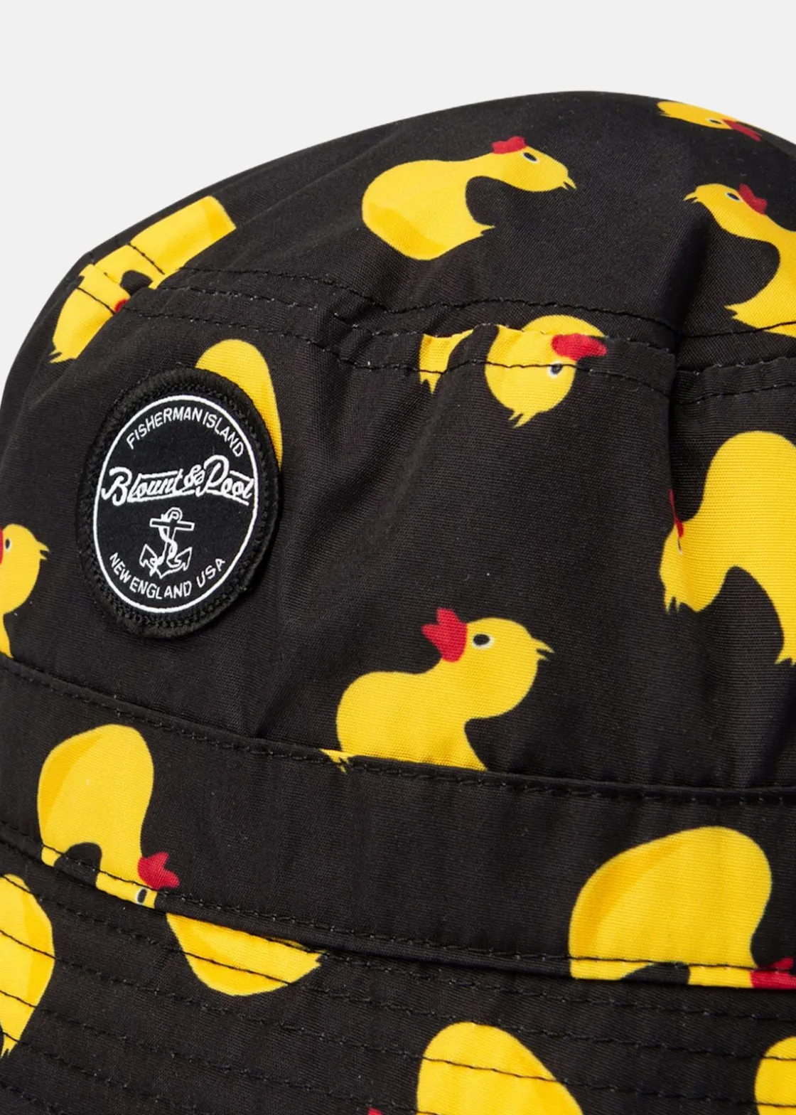 New Blount & Pool Hawaii Bucket Hat JR Black Yellow Duck