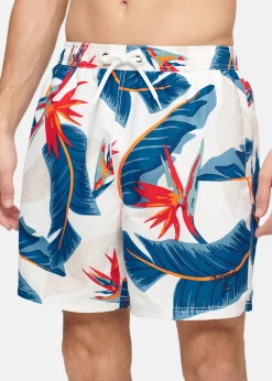New Superdry HAWAIIAN PRINT 17" SWIM SHORT Optic Paradise