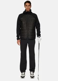 New J.lindeberg Hayden Quilt Hybrid Hood Black