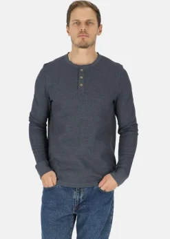 Outlet Denim Factory Henley Shirt Navy