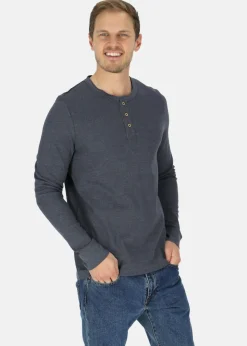 Outlet Denim Factory Henley Shirt Navy