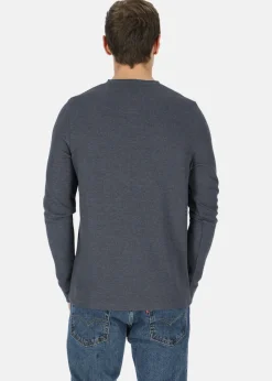 Outlet Denim Factory Henley Shirt Navy