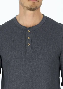 Outlet Denim Factory Henley Shirt Navy