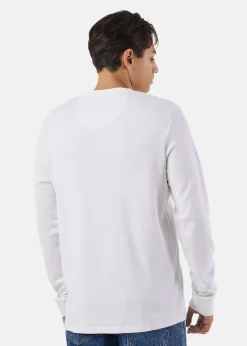 Sale Denim Factory Henley Shirt White