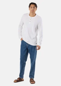 Sale Denim Factory Henley Shirt White