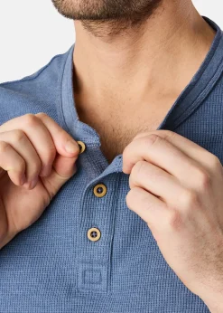 Outlet Denim Factory Henley Tee Denim Blue