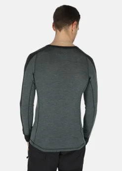 Hot Swedemount Himalaya Merino Wool Crewneck Olive Melange/Charcoal Melange