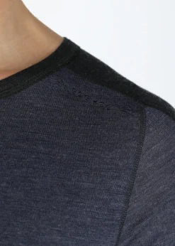 Best Swedemount Himalaya Merino Wool Crewneck Navy Melange/Charcoal Melange