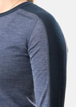 Clearance Swedemount Himalaya Merino Wool Crewneck W Navy Melange/Dk Navy