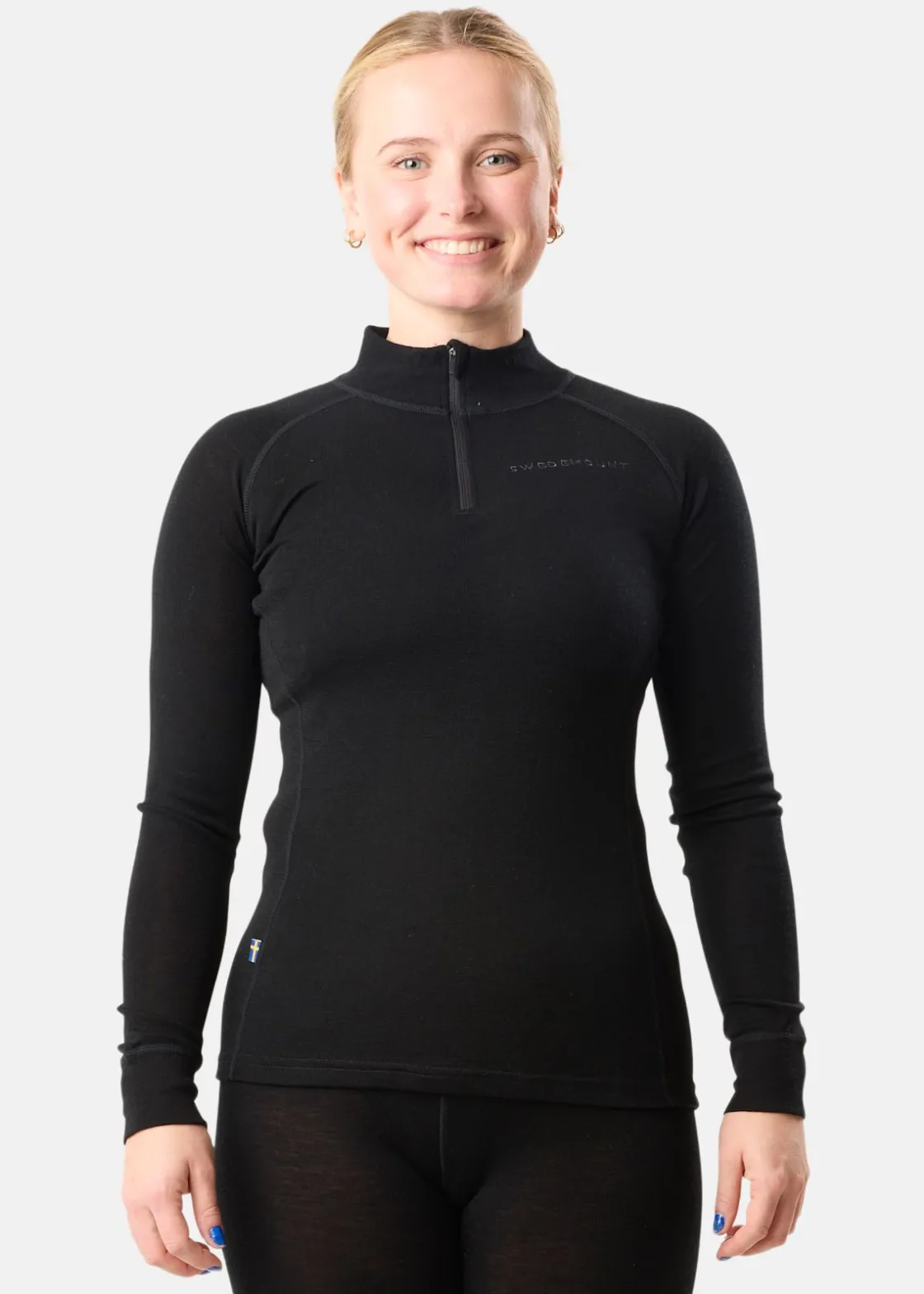 Swedemount Himalaya Merino Wool Halfzip W Black