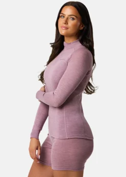 Best Swedemount Himalaya Merino Wool Halfzip W Dusty Rose Melange