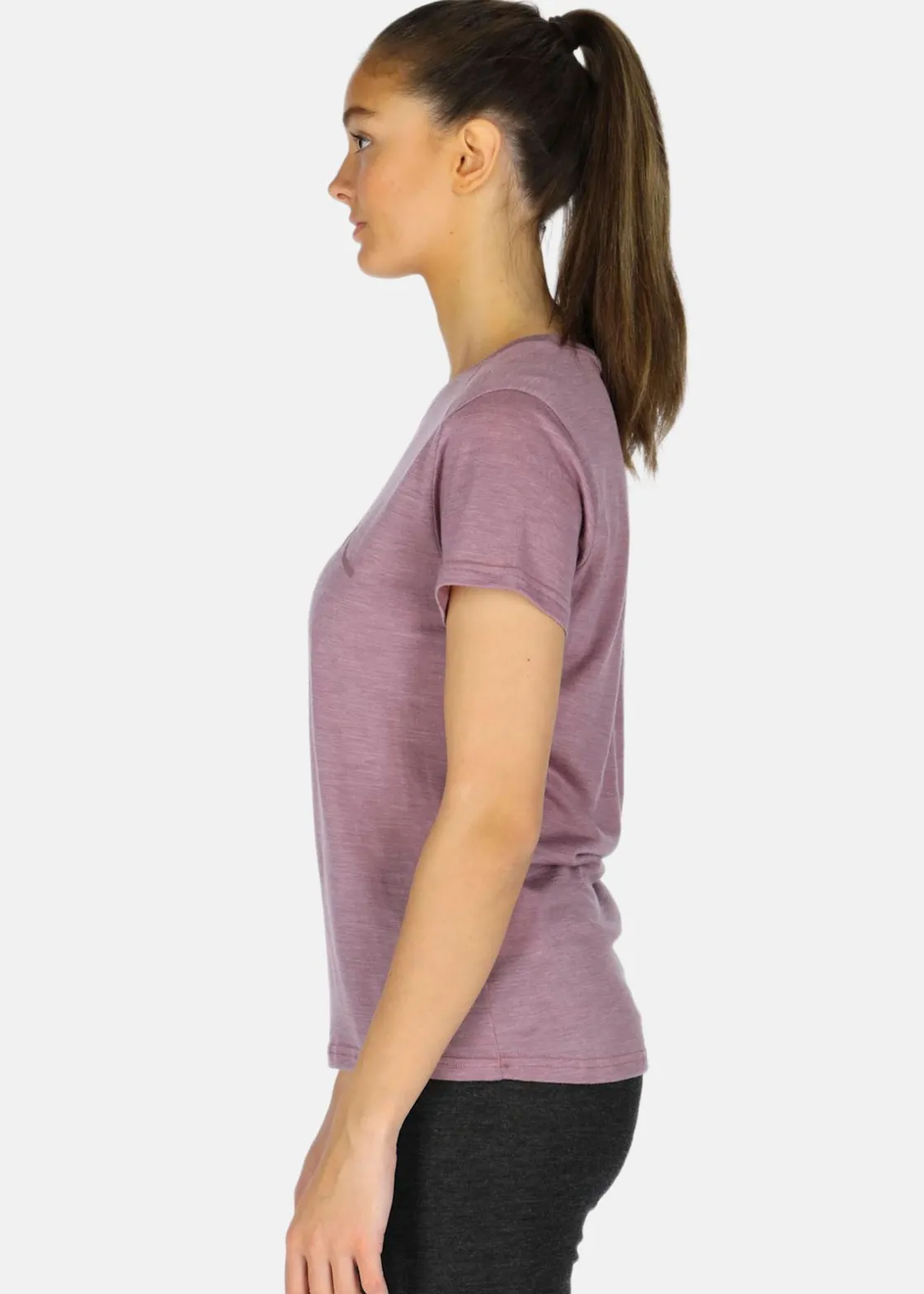 Discount Swedemount Himalaya Merino Wool Tee W Dusty Rose Melange