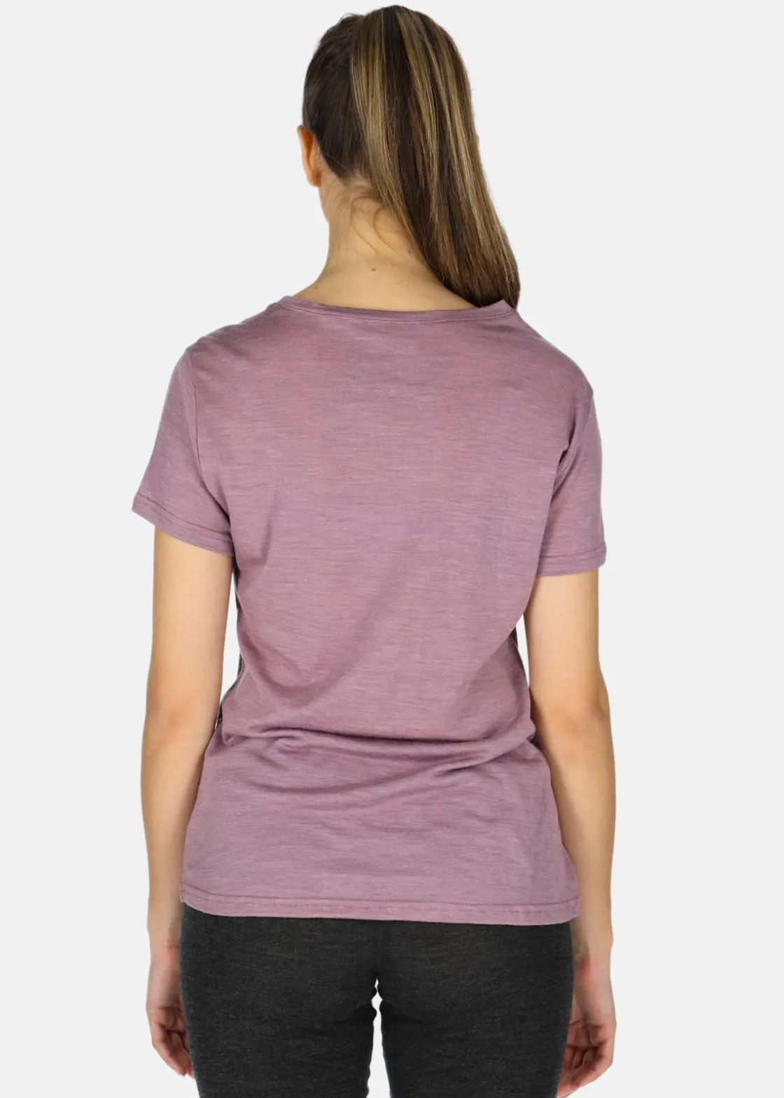 Discount Swedemount Himalaya Merino Wool Tee W Dusty Rose Melange