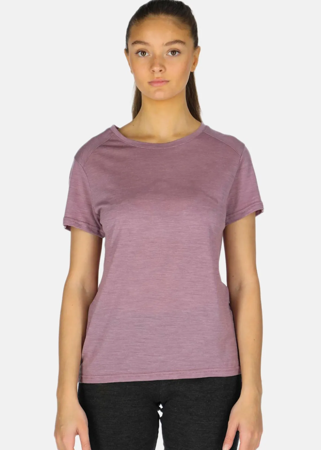 Discount Swedemount Himalaya Merino Wool Tee W Dusty Rose Melange