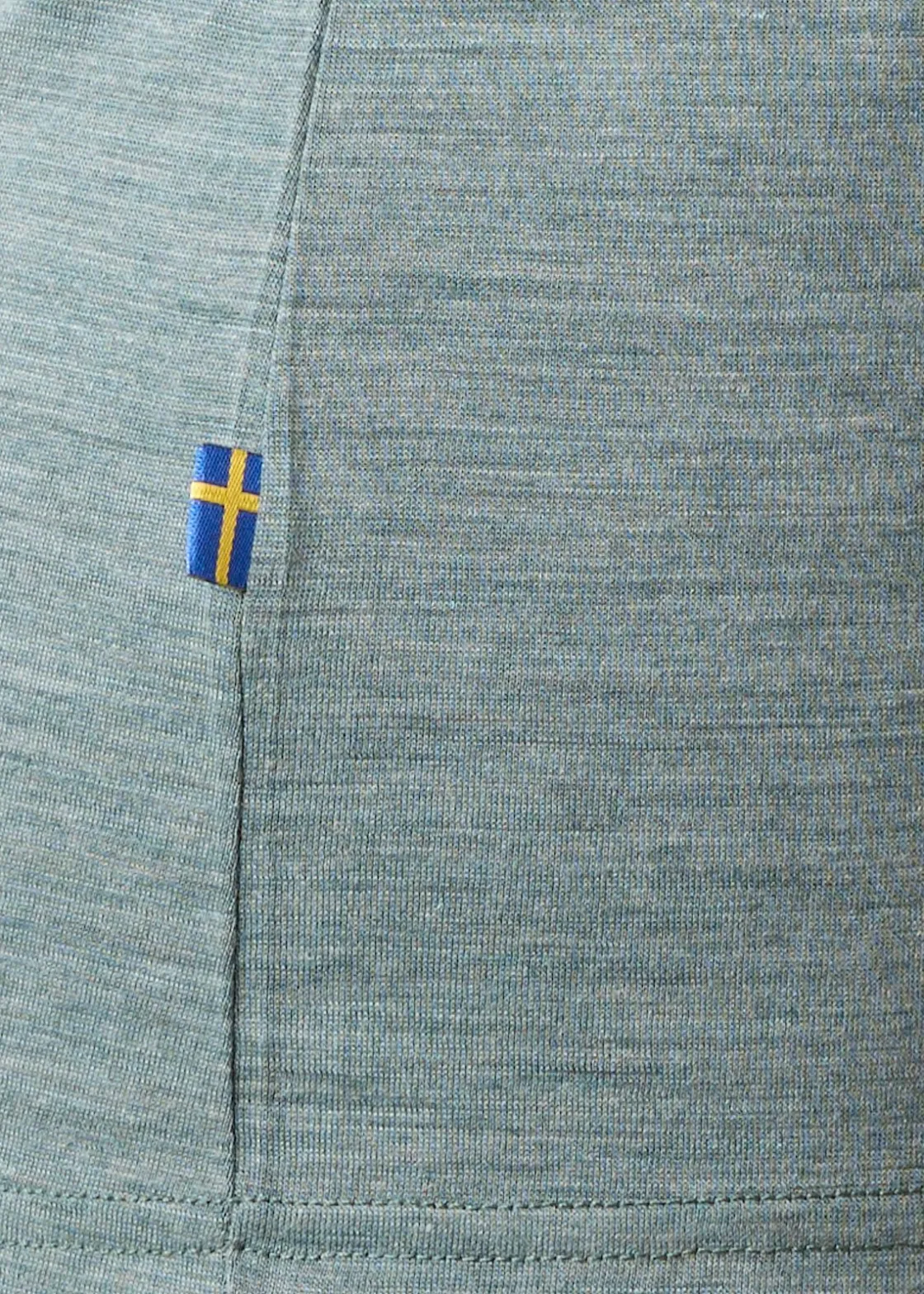 Outlet Swedemount Himalaya Merino Wool Tee W Seaweed Melange