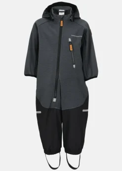 Hot Swedemount Holmenkollen Softshell Overall Infant Charcoal Melange/Black