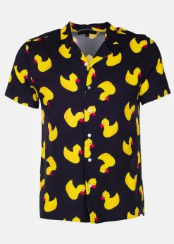 Discount Blount & Pool Honolulu Shirt Black Yellow Duck