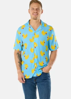 Clearance Blount & Pool Honolulu Shirt Blue Yellow Duck
