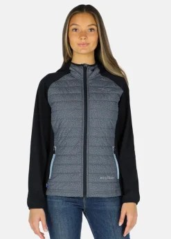 Sale Swedemount Hooded Hybrid Jacket W Navy Melange/Dk Navy Melange