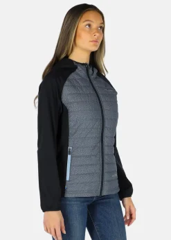 Sale Swedemount Hooded Hybrid Jacket W Navy Melange/Dk Navy Melange