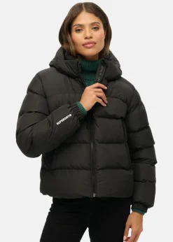 Superdry HOODED SPORTS PUFFER JACKET Black