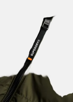 New Superdry HOODED SPORTS PUFFER JACKET Army Khaki/Army Khaki