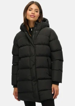 Superdry HOODED SPORTS PUFFER MID JKT Black