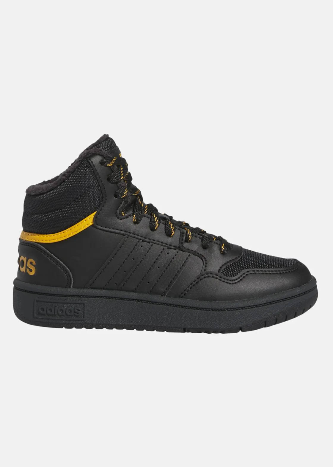 Discount Adidas HOOPS MID 3.0 K CBLACK/CBLACK/PREYEL