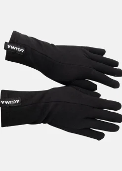 Aclima HotWool liner gloves Jet Black
