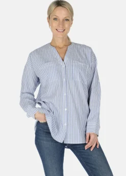 Online Seaside Houston Oversized Shirt W Blue