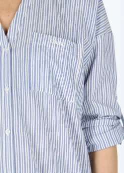 Online Seaside Houston Oversized Shirt W Blue