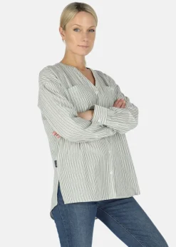 New Seaside Houston Oversized Shirt W Seaweed Green